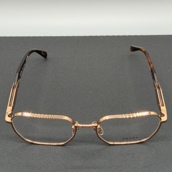Prada Womens Eyeglasses Frames PR56Z 55 18 140 Rose Gold Tortoise READ - Picture 3 of 12